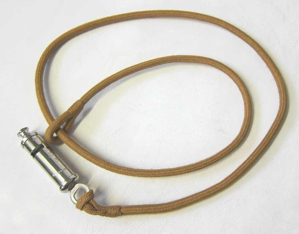Army Whistle Lanyard WW1 WW2 Boer War Hudson No 104 Tan or Olive WWI